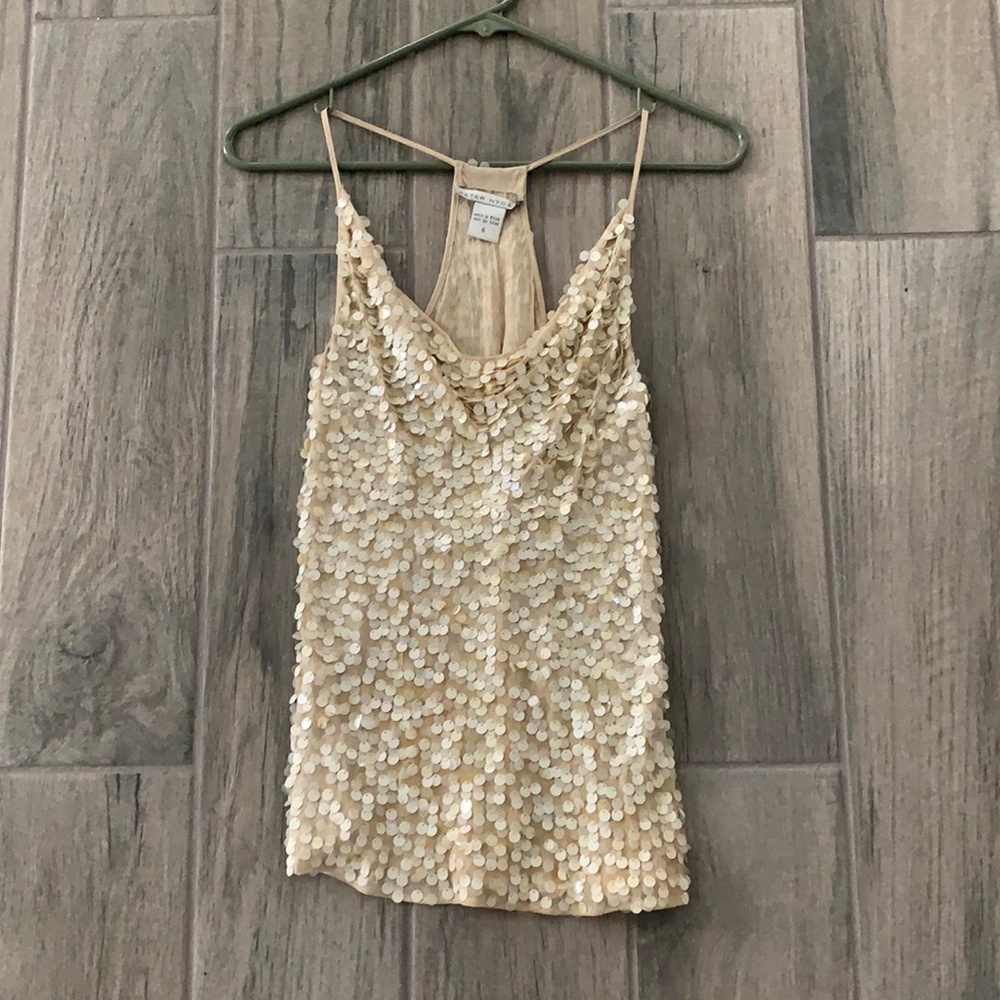 Peter Nygard sequin racer back tank top